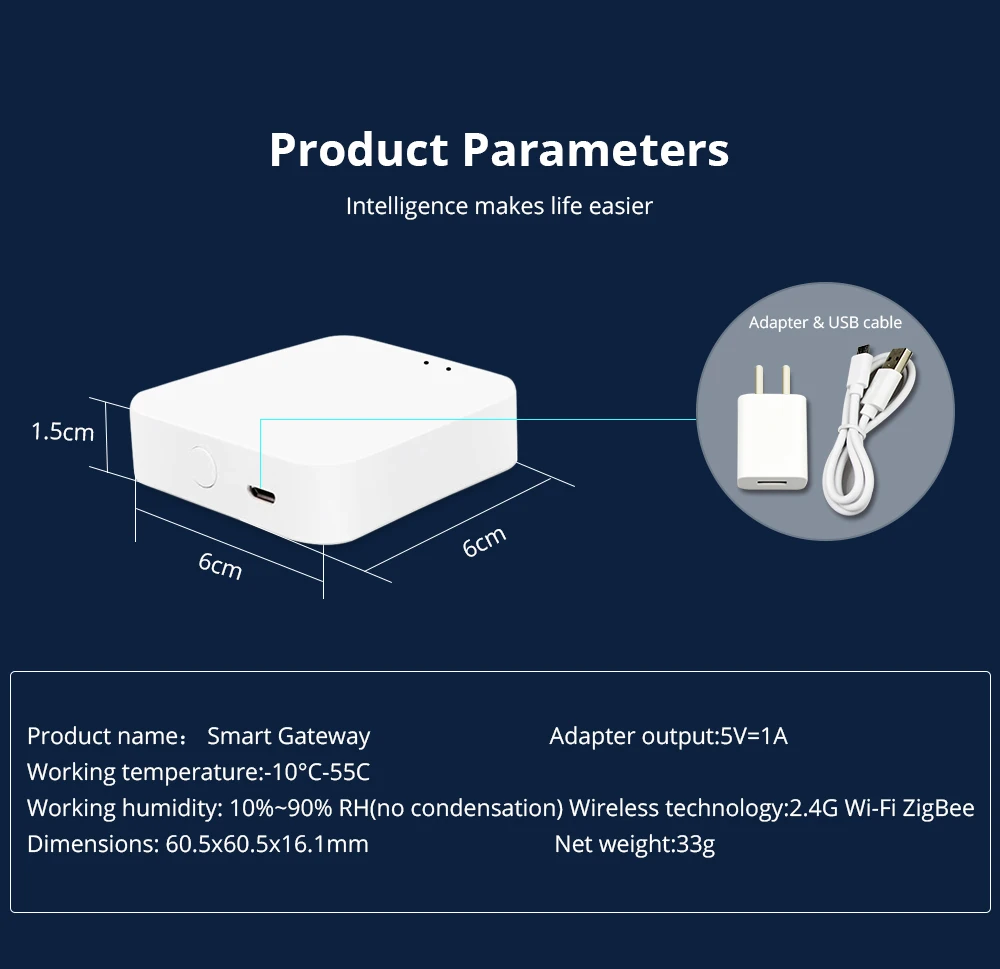 Controle de Luz Remoto sem Fio Tuya Zigbee Gateway Casa Inteligente Dispositivo Suporte Adicionar App 3.0 Controle Hub 8 Suporte de alarme