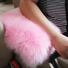 Зимний автомобиль стильный мягкий прочный удобный зимний мягкий плюшевый Универсальный Автомобильный Центральный консольный подлокотник с ящиком для подушки