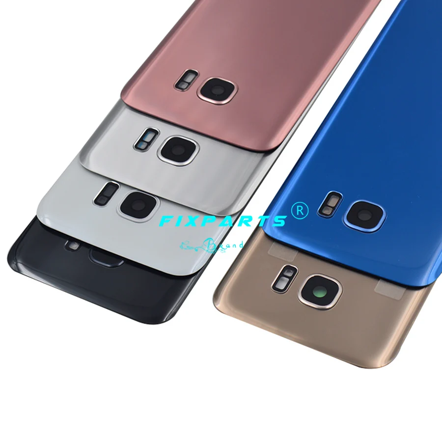 For SAMSUNG Galaxy S7 G930F S7 EDGE G935F Back Glass Battery Cover S7/S7 Edge Rear Door Housing Case With Adhesiver Stickers