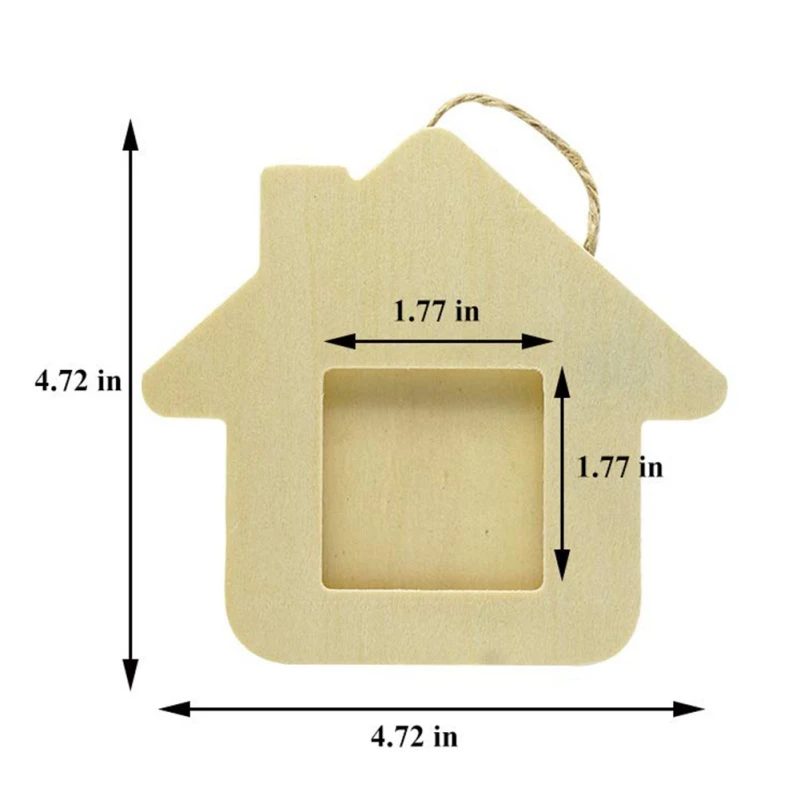10 шт. DIY деревянная фоторамка звезда/дом/сердце форма Картина декоративная рама для дома Рождественские подарки домашние вечерние украшения