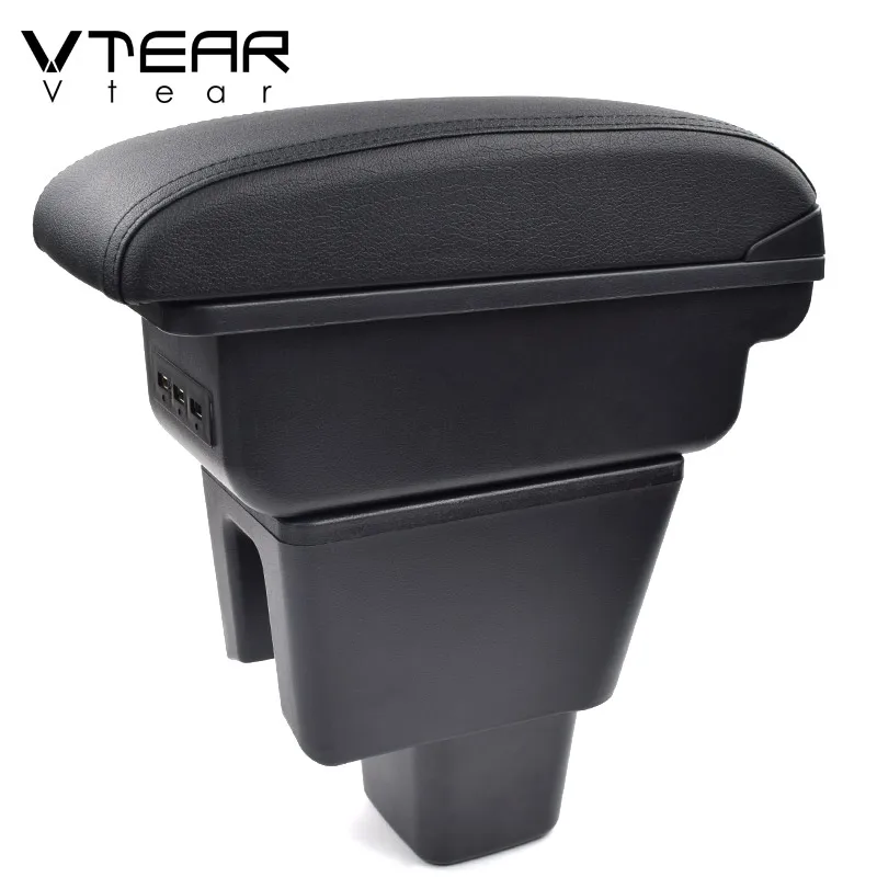 Vtear для Honda amaze подлокотник кожаный USB коробка хранения центральная консоль