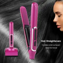 Мини Портативный USB Перезаряжаемый выпрямитель для волос, профессиональный беспроводной утюжок для выпрямления волос, инструмент для укладки волос DIY