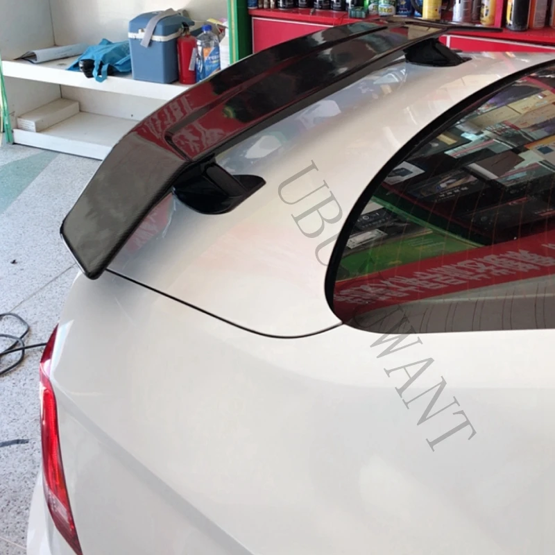 

For LincolnContinental 2017-2019 Spoiler ABS Plastic Car Rear Wing Trunk Spoiler Sport Universal Sedan Spoiler with Lights