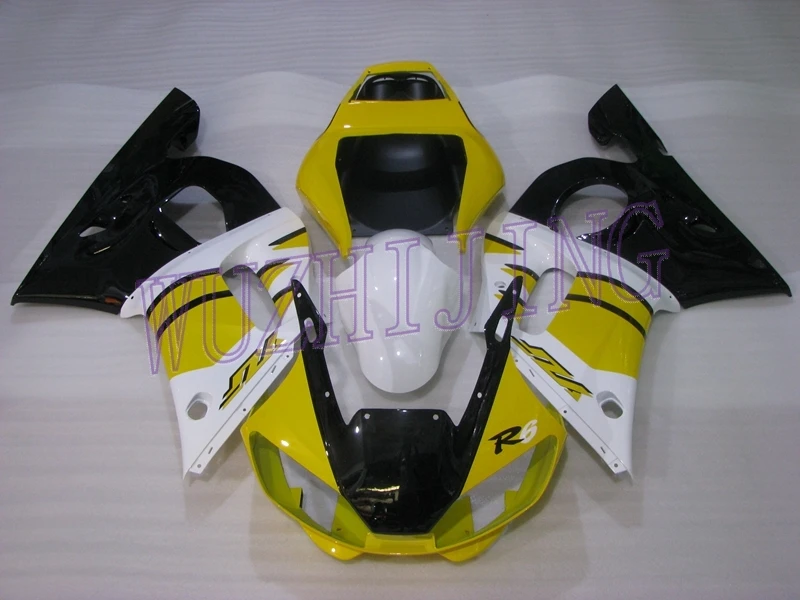 Обтекатели YZF R6 2001 обтекатель Наборы YZF600 R6 1999 желтый красно-белый обтекатель YZFR6 1998-2002 - Цвет: INJECTION mold