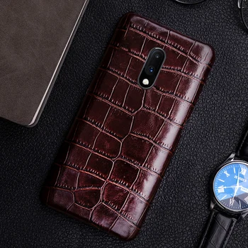 

Genuine leather Phone Case For Oneplus 7 7T Pro 6 6T Case For oneplus 3 3T 5 5T Cowhide Belly texture Back cover