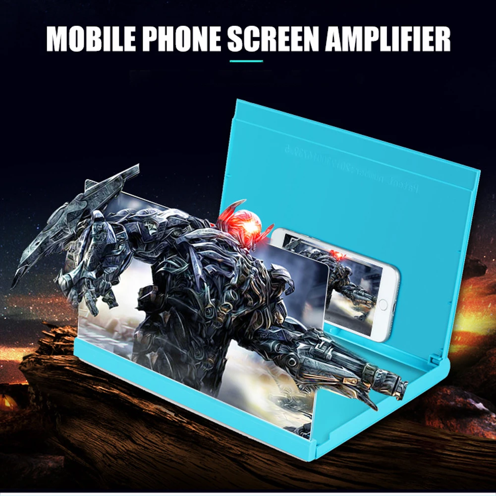Увеличитель экрана телефона 12 дюймов 3D увеличитель HD усилитель фильма складной