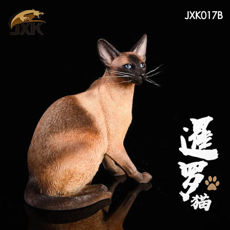 1/6 Resin Animal Model Jxk017 1/6 siamese cat Siamese 3 Colors Pet Animal Squatting Version figure soldier