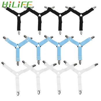 

HILIFE 4 pieces Bed Sheet Fixing Clips Adjustable Mattress Duvet Blanket Fastener Straps Cover Grippers Holder Dropshipping