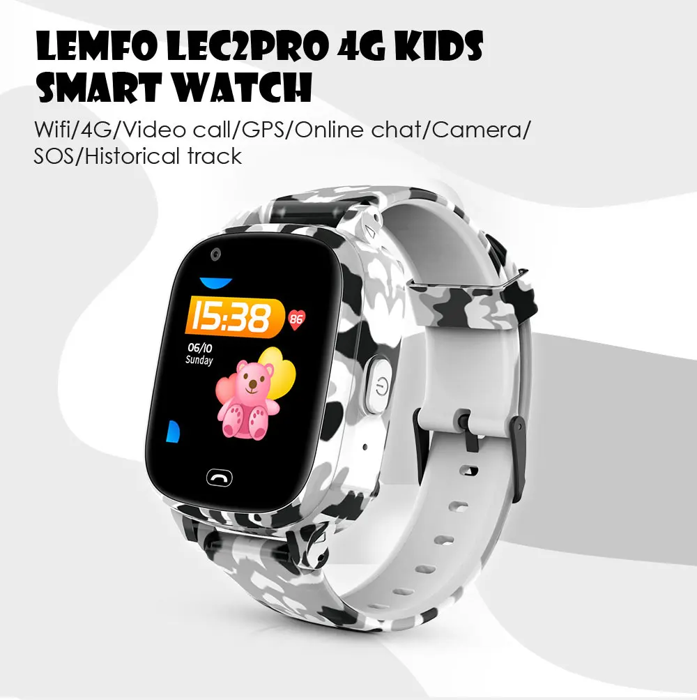 Детские Смарт-часы LEMFO LEC2 Pro 4G, gps, Wi-Fi, 650 мА/ч, с батареей, Детские Смарт-часы, IP67, водонепроницаемые, SOS, для детей, часы для видеосъемки