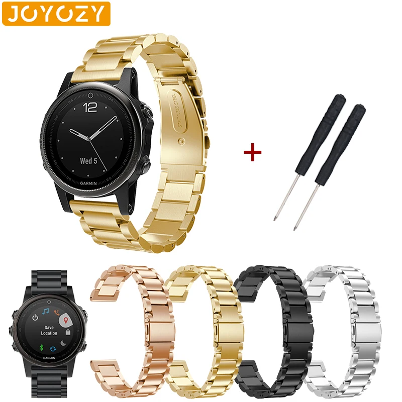 Сменный ремешок Joyozy для смарт-часов Garmin Fenix 5X /Fenix 3 /Fenix3 HR из нержавеющей стали