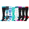 Men Women ECG Wave Compression Sport Socks Running Socks Compress Stockings Pressure Nylon Long Varicose Veins High Socks