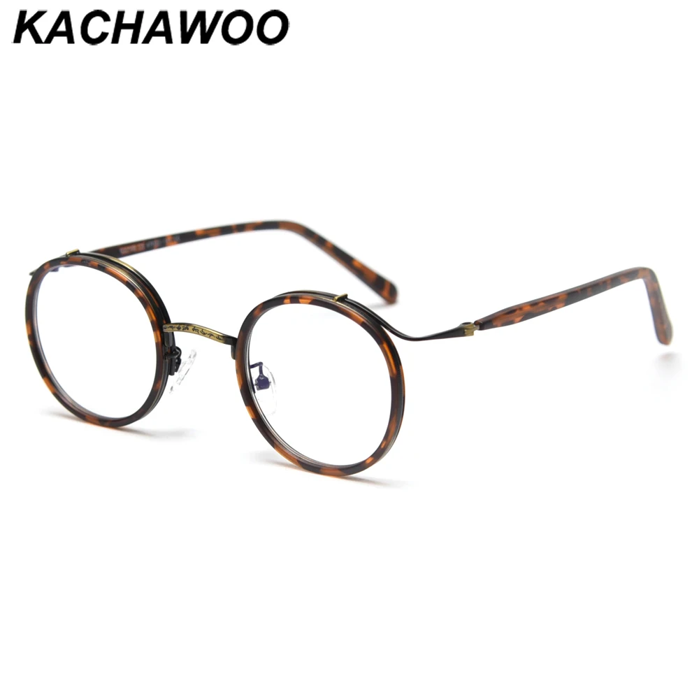 Kachawoo винтажные очки женские оптические круглые оправа мужские прозрачные линзы