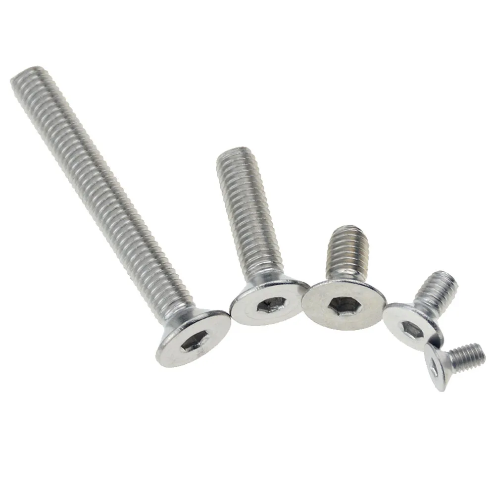 100PCS DIN7991 M2.5/M3/M4 flat head countersunk 304 Stainless Steel Hex Socket Head Cap Screw Bolts | Обустройство дома