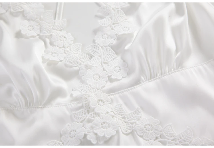 CINOON New Women Nightdress Sexy Mini Dress Lady's Lingerie Silk Nightgown Comfort Lace Sleepwear Cross Strap Halter Dress (13)