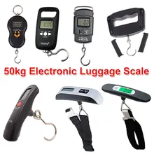 Портативный весы для чемодана 50 кг/110lb цифровые электронные весы для багажа обрабатываются дорожная сумка взвешивания рыбы ручные весы с крючком