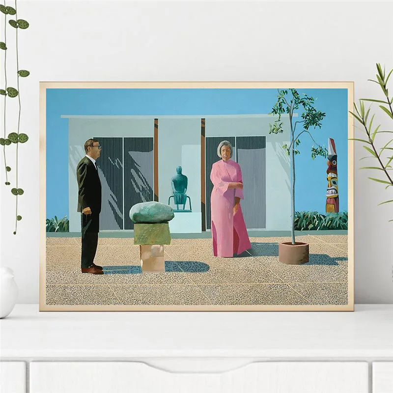 Modern Painting Lover Couple David Hockney My Parents Printed Canvas Art For Living Room and Bedroom Home Decor Wall Decoration