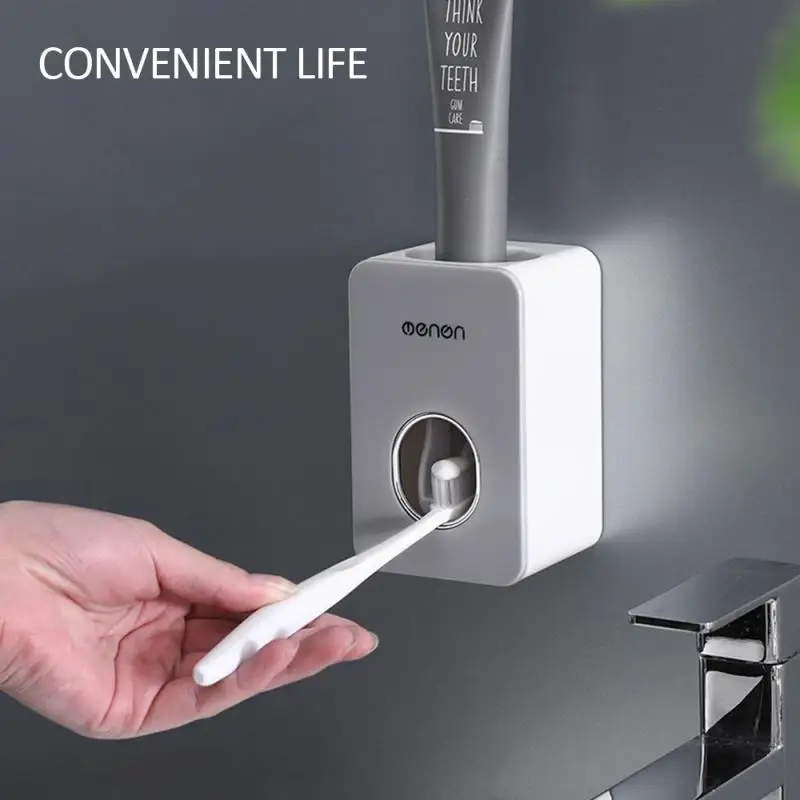 Автоматический диспенсер для зубной пасты пыленепроницаемый держатель для зубной пасты и для зубной щетки соковыжималки зубная настенная Подставка Набор аксессуаров для ванной комнаты