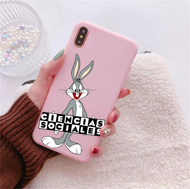 Bugs Bunny TweetyBird Даффи Дак Looney Tunes чехол для iPhone 6 7 6plus X XR XSMAX 11 роскошный цветной Мягкий силиконовый чехол для телефона