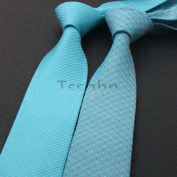 

High Quality 2020 New Designers Brand Fashion Causal Formal Suit 7cm Tie for Men Blue-green Necktie Wedding Party with Gift Box
