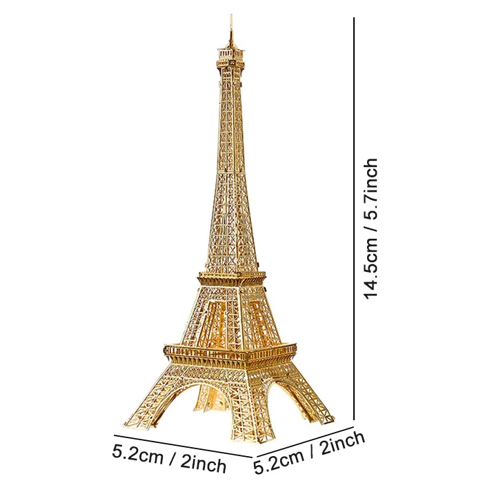3D головоломка игрушка Париж Эйфелева башня 3D DIY Металлические Пазлы Строительная модель детские игрушки архитектура