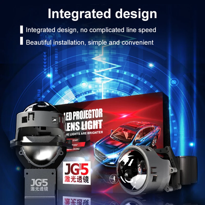 Car Led High Beam/car Headlight/led Double Lens/laser Headlight/12v Lamp  Beads/car Headlight Modification Parts - Car Headlight Bulbs(led) -  AliExpress
