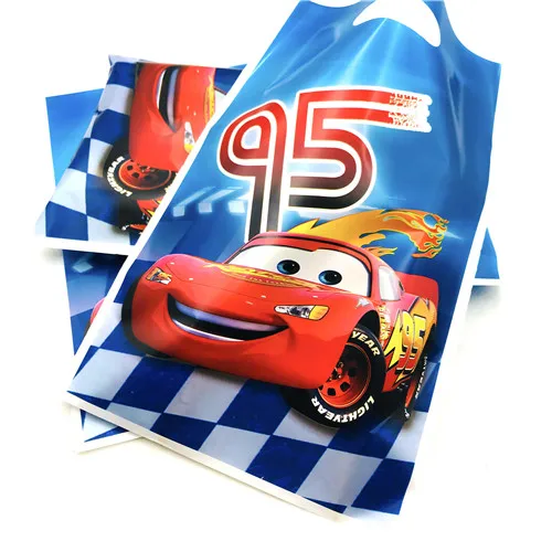 Gift bags 10pcs 6 шт./компл. 7 дюймов DISNEY Молнии МакКуина из мультфильма пластина товары для детской вечеринки детская День рождения украшения для праздника и сувениры - Цвет: Gift bags 10pcs