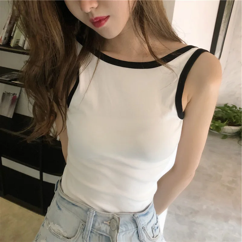 

Hyuna Backless Small Camisole-Base Sleeveless Vest Women's Summer Scheming Beauty Back Clothes Outer Wear Fashion Disco Dancing