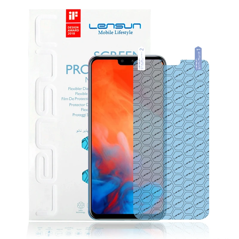 Взрывозащищенная нанопленка LENSUN для экрана huawei Y9