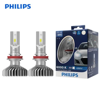 

Philips LED H11 22W X-treme Ultinon LED Car Headlight Auto Fog Light 6000K White Original Bulbs + 200% Brighter 11362XUX2, Pair