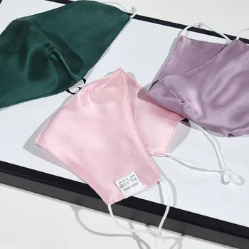 

Women Double Silk Masks Adult Sun Protection Dust Protection Skin-Friendly Breathable and Washable Mask