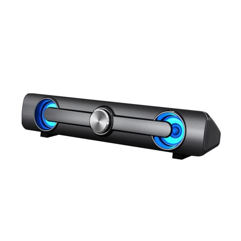 Wired Speaker Computer Bluetooth Speaker LED Light Bar Stereo Subwoofer Bass Speaker Surround Sound Box For PC Laptop Phone