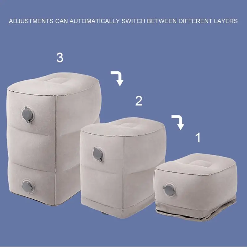 

Inflatable Travel Footrest Pillow Foot Leg Rest Travel Pillow for Airplane Car