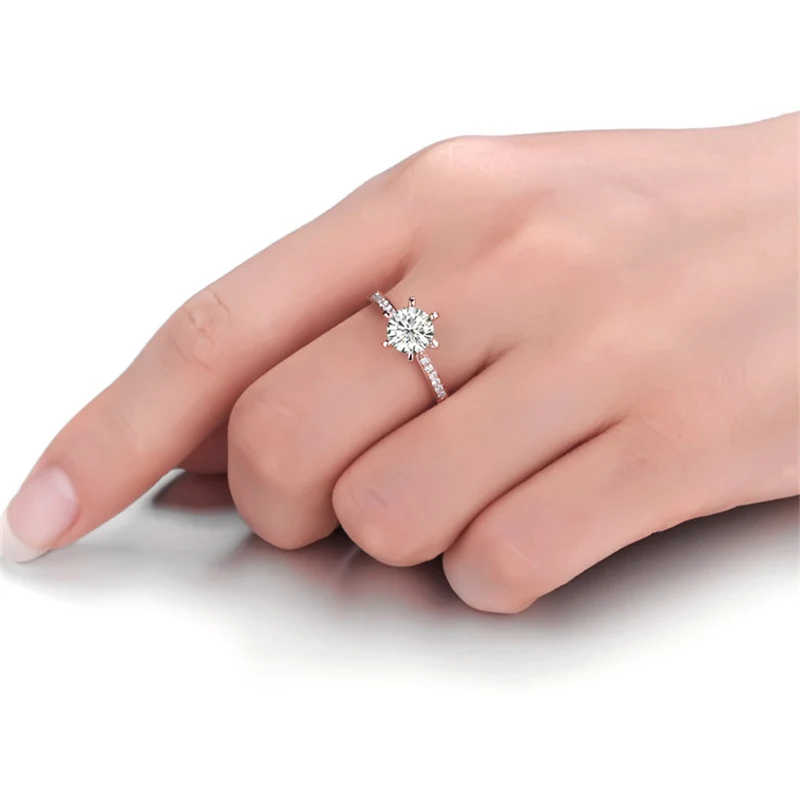 Ataullah 1.75ct AAA циркон обручальные кольца для женщин цвета розового золота женские обручальные кольца Anel ювелирные изделия высшего качества RWD7-085
