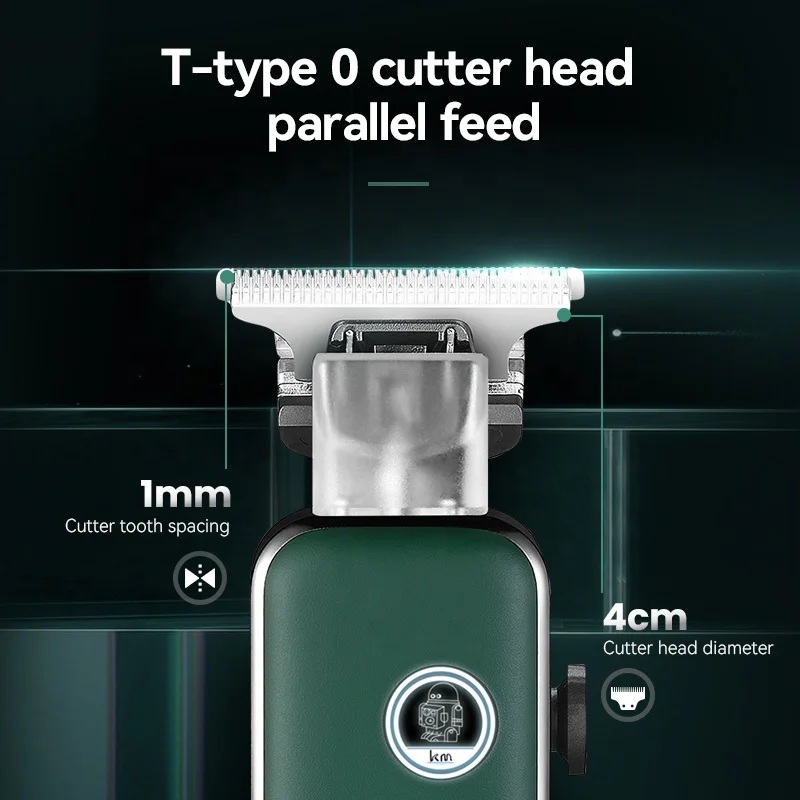 Kemei Professional Barber Hair Trimmer T-blade Dry-shaving and Fading Hair  Clipper All-around Outlining Close-cutting Machine