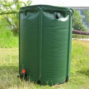 

100L Rain Barrel collapsible Rainwater Harvest water tank garden PVC foldable rain Collection Tank Water Container with Runoff