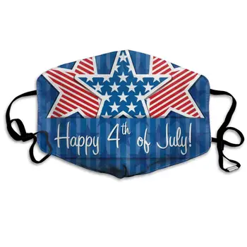 

YongColer Premium Men Women Breathable Indoor Outdoor Half Face Mask - Adjustable Mask Happy 4th July Day