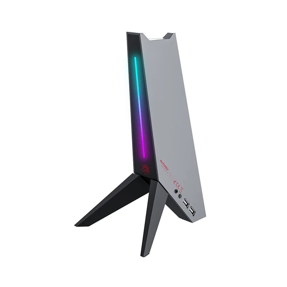 BlitzWolf BW GTK0 RGB אור משחקי אוזניות מחזיק עם 3.5mm USB יציאות אוזניות  Stand אוזניות מחזיק עבור גיימרים מחשב PC|Earphone Accessories| - AliExpress