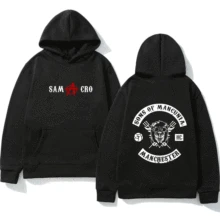

Sons of Anarchy SAMCRO Hoodie Sons of Mancunia MC Print Hooded Sweatshirt Autumn/winter Fleece Fashion All-match Pullovers Coat