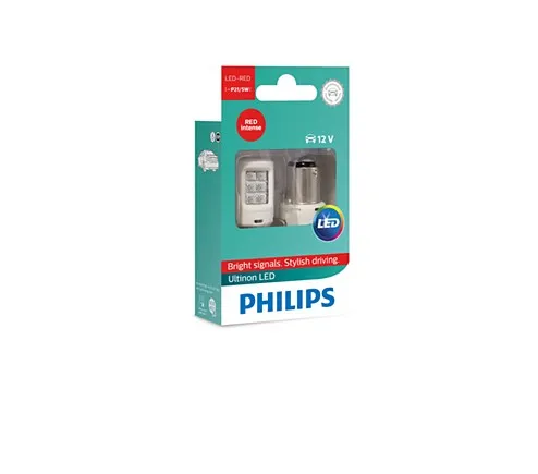  Lamp P21/5 W 12V-LED (BAY15d) 1.9/0.3W RED Ultinon LED (PKG. 2 pcs) PHILIPS 11499ULRX2 - 10000008204577