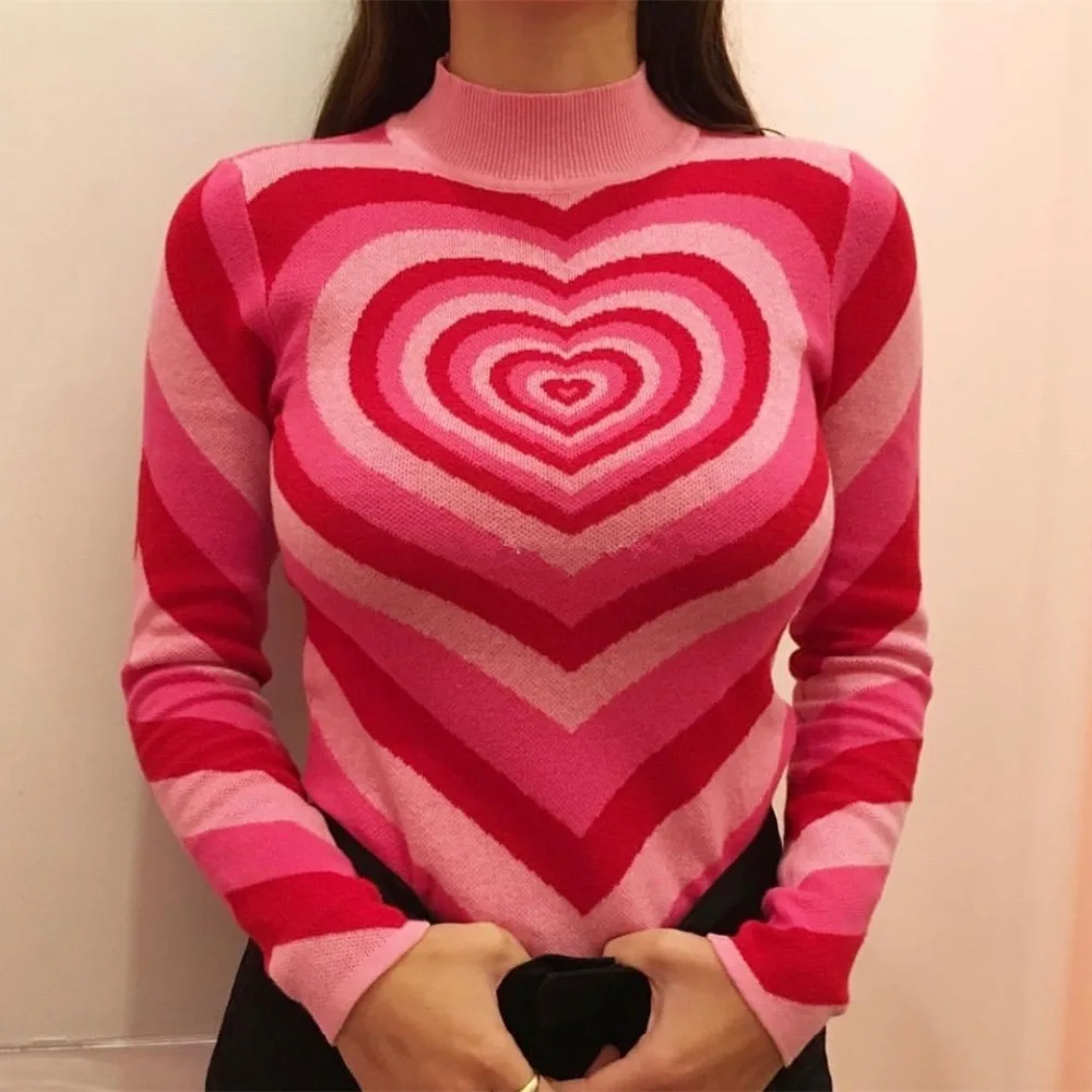 Pink Heart Sweater 