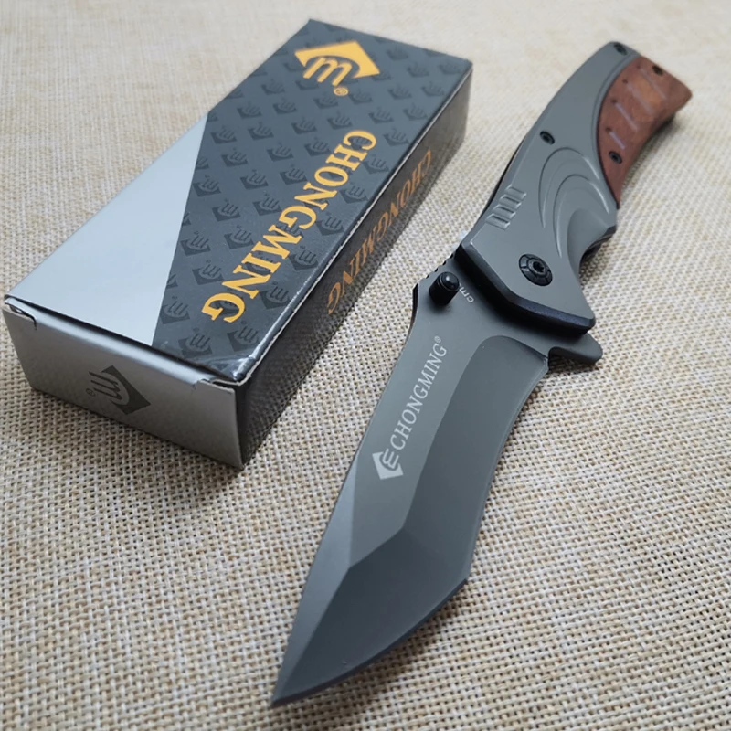 8.6\'\' Damascus 440C Folding Knife Tactical Folding Knife Camping Folding Knife Outdoor Rescue Knife Outdoor Tools Pocket Knife