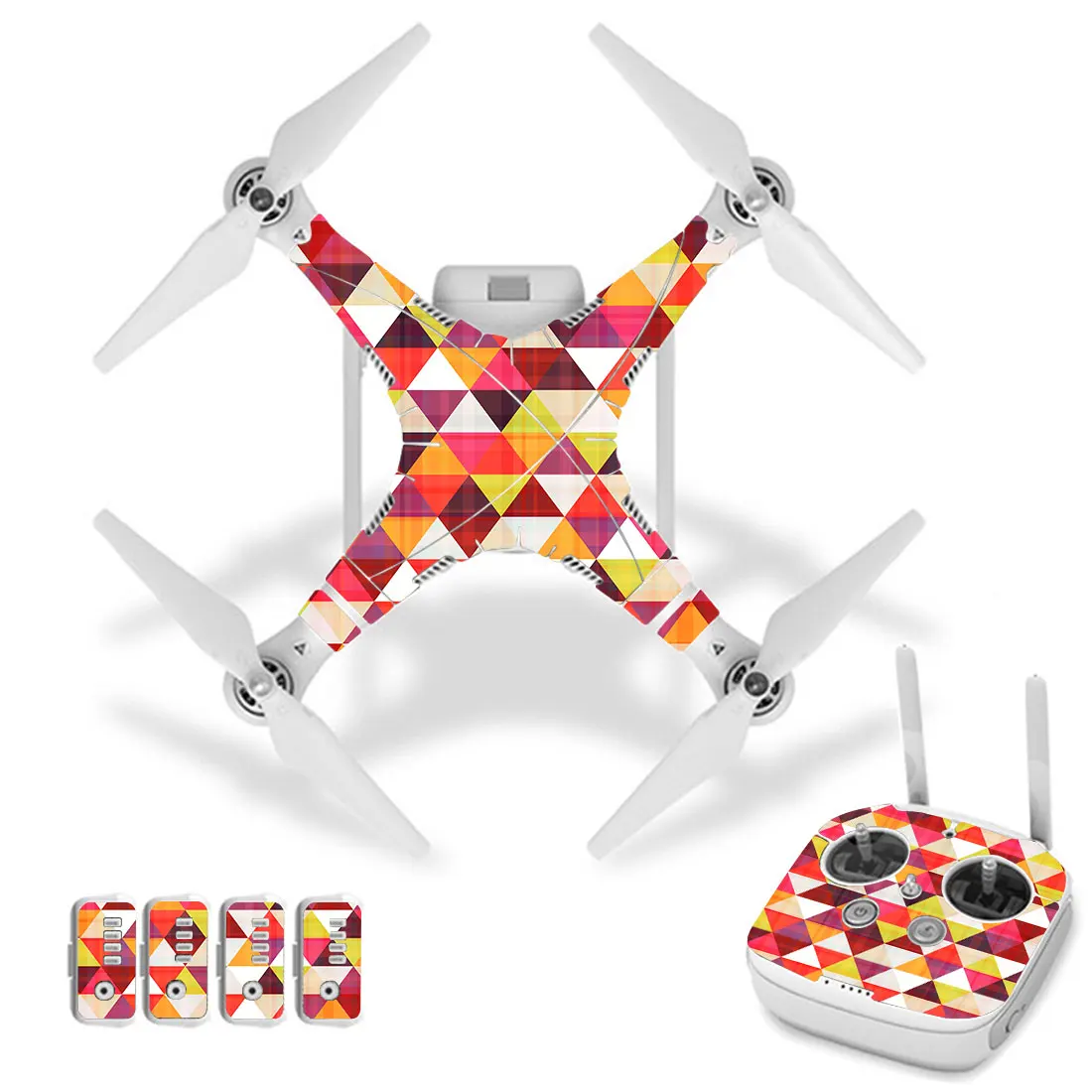 

Colorful Block Style Vinyl Skin Sticker for DJI Phantom 3 Drone And Remote Controller 0002