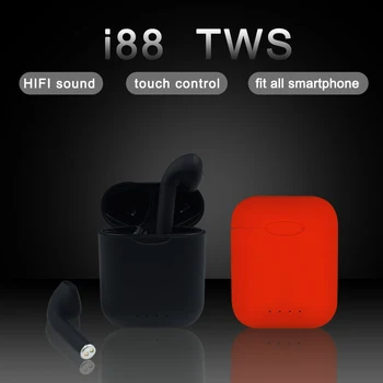 

I88 TWS Twins Touch Control Wireless Earbuds Mini Bluetooth V5.0 Stereo Headset Dual Calls earphone For all phones PK i12 i9s