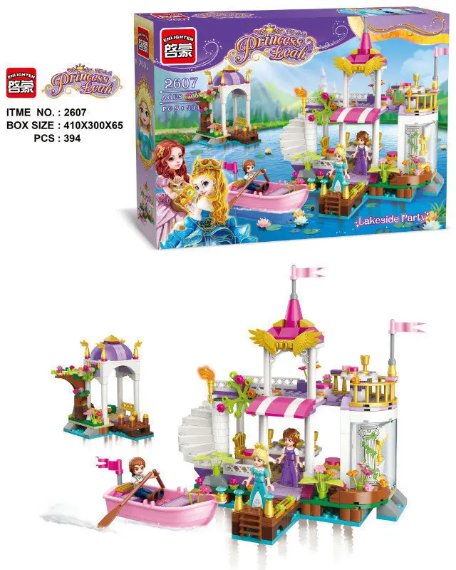 Просветите 2609 456 шт. городской девушки принцесса ангел корабль строительные блоки устанавливает модель детей игрушки подарка