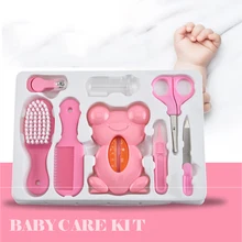 8 шт./компл. комплект для новорожденного Втягивающийся поводок для собак, здоровый уход-комбинезон с длинными рукавами, Уход за лошадьми комплект дорожный набор для ухода за волосами, уход за волосами, уход за волосами, предметы по уходу за ребенком, подарок