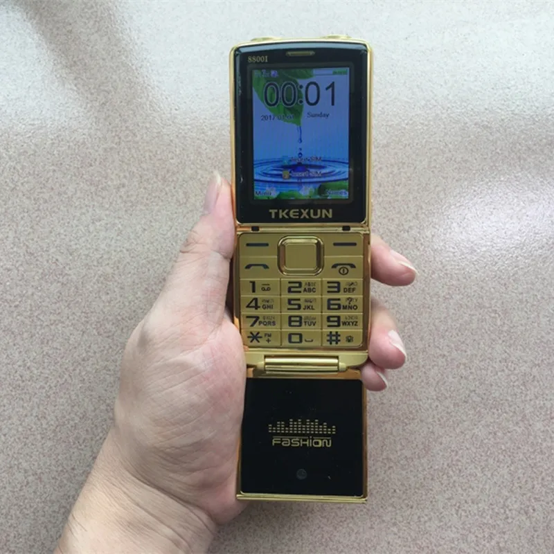 Original TKEXUN 8800i Flip Phone Dual Sim Camera