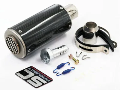 Мотоцикл Универсальный переоборудованный глушитель выхлопной трубы CB1300 VFR800 CBR125 CBR250 CBR400 CBR600 CBR900 CBR1000 CB250 CB400 CB600 - Цвет: Серый
