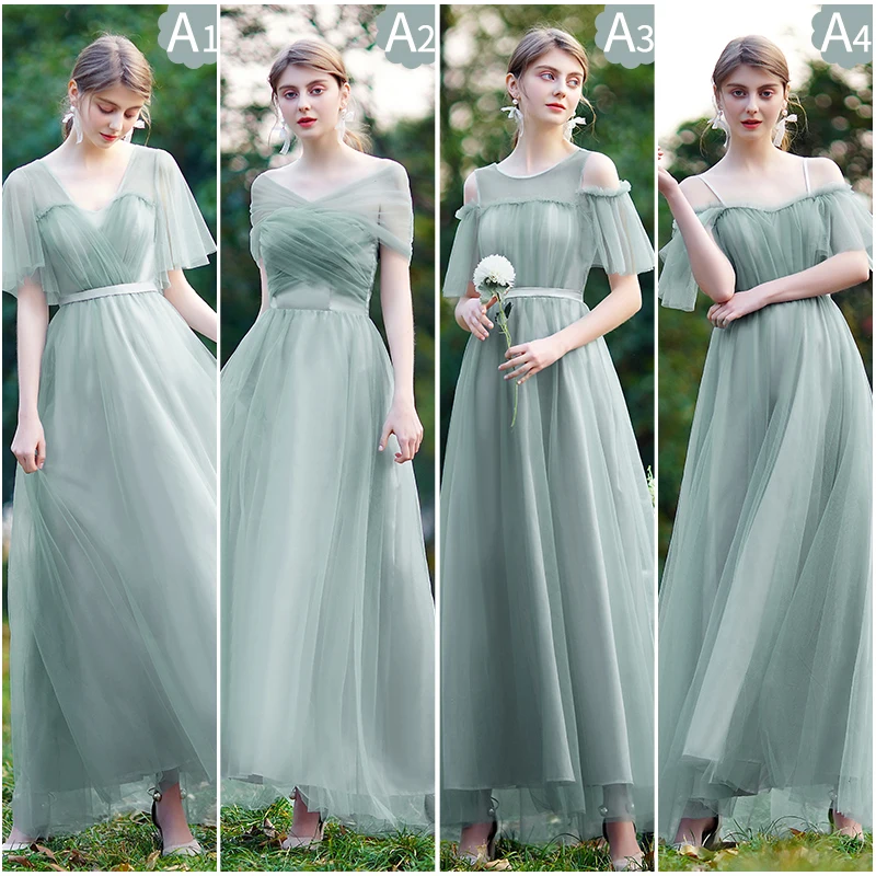 dusty green bridesmaid dresses