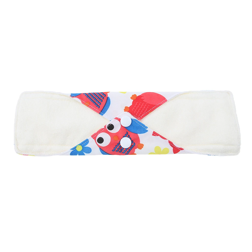 Washable Reusable Cloth Menstrual Pads Cotton Sanitary Napkins Panty Liners for Women Girls Home Travel Use - Random Color