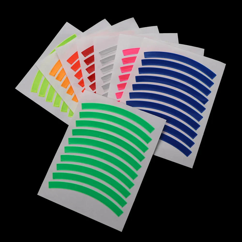 10Pcs Children's Balance Bike Reflective Sticker Wheel Decals Reflective Tire Applique Tape Safety Stickers Bicycle Accessories